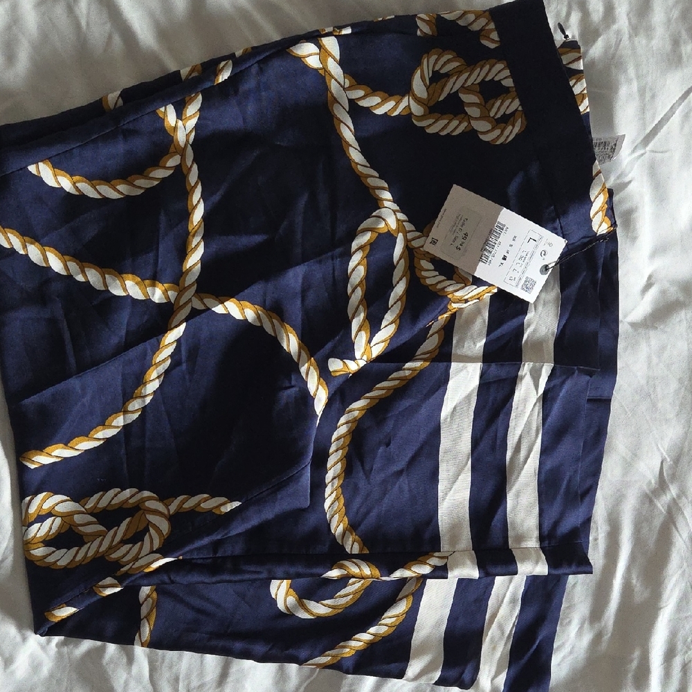 Nautical Rope Print Pants ZARA